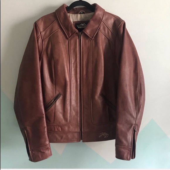 Harley-Davidson Other - Harley Davidson brown script leather jacket XXL